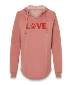 Outlet Nayked Apparel Women'S Ridiculously Soft Wave Wash Valentine'S Day Graphic Hoodie | Love My Pet