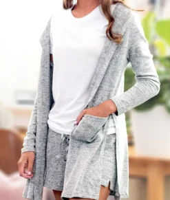 Online Nayked Apparel Women'S Ridiculously Soft Cuddle Fleece Lounge Cardigan Oxford