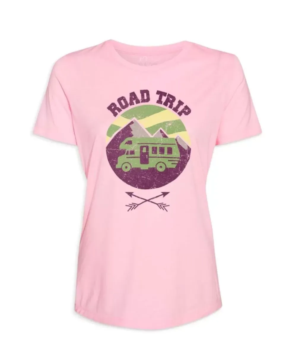 New Nayked Apparel Women'S Ridiculously Soft Graphic Tee | Road Trip