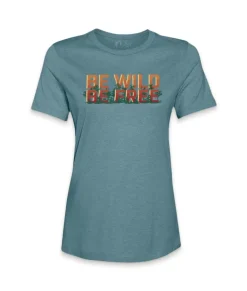 Fashion Nayked Apparel Women'S Ridiculously Soft Midweight Graphic Tee | Be Wild, Be Free