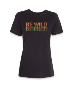 Fashion Nayked Apparel Women'S Ridiculously Soft Midweight Graphic Tee | Be Wild, Be Free