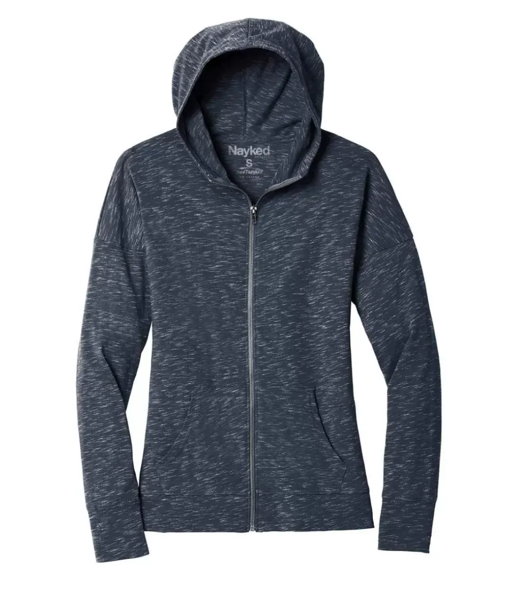 Discount Nayked Apparel Women'S Ridiculously Soft Lightweight Full-Zip Hoodie