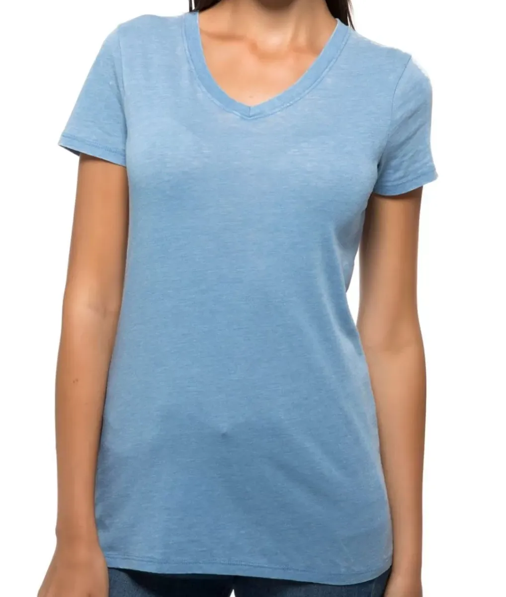 Outlet Nayked Apparel Women'S Ridiculously Soft Vintage Wash V-Neck Short Sleeve T-Shirt