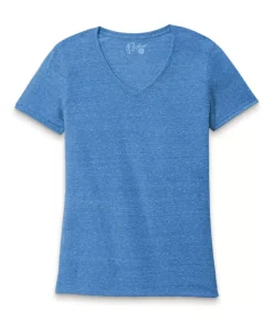 Sale Nayked Apparel Women'S Ridiculously Soft Snow Heather V-Neck T-Shirt