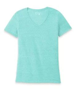 New Nayked Apparel Women'S Ridiculously Soft Snow Heather V-Neck T-Shirt