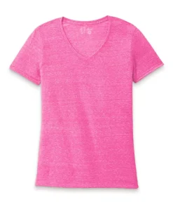 New Nayked Apparel Women'S Ridiculously Soft Snow Heather V-Neck T-Shirt