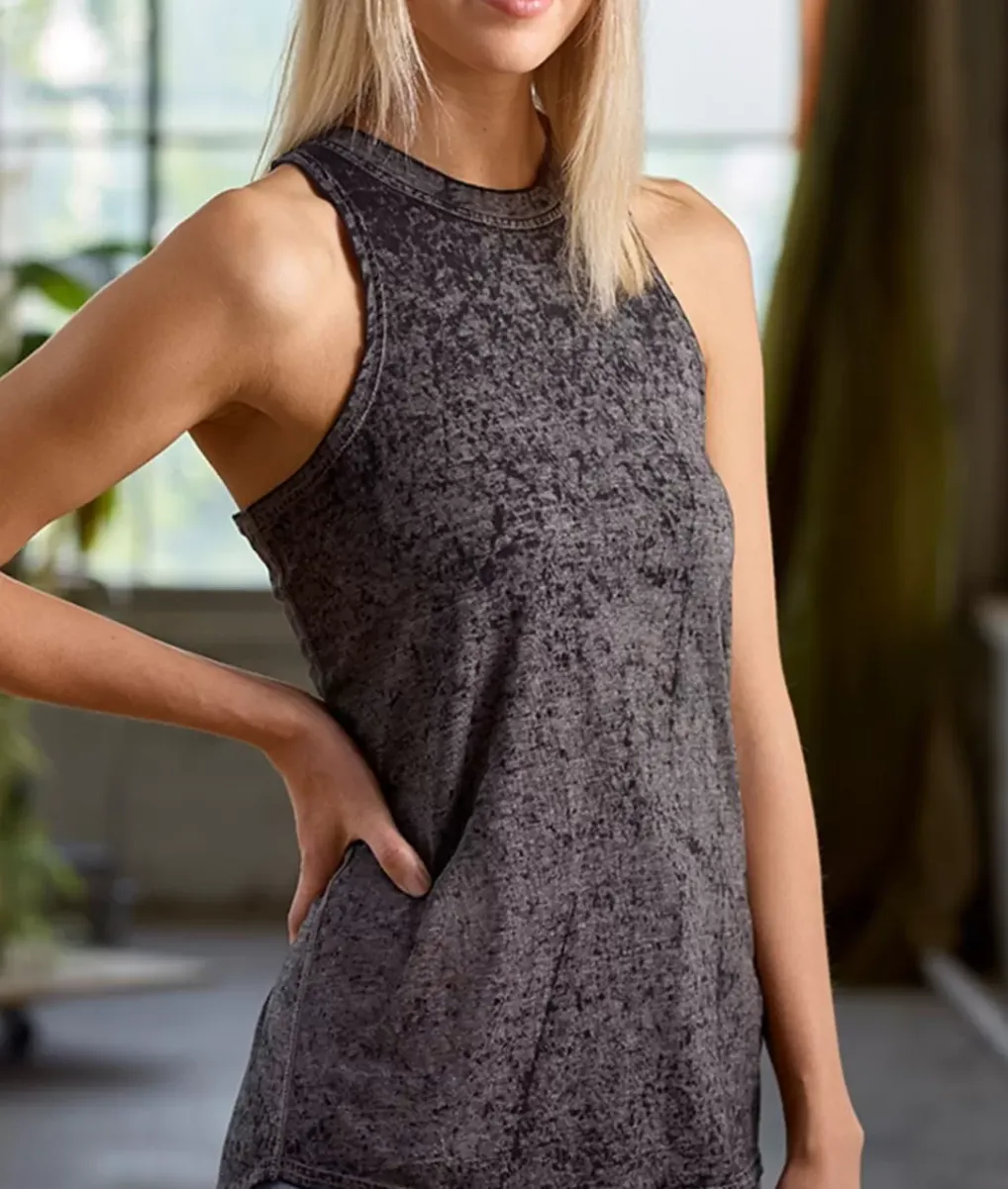 Online Nayked Apparel Women'S Ridiculously Soft Burnout High Neck Tank Top