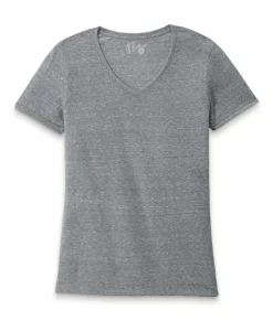 Sale Nayked Apparel Women'S Ridiculously Soft Snow Heather V-Neck T-Shirt