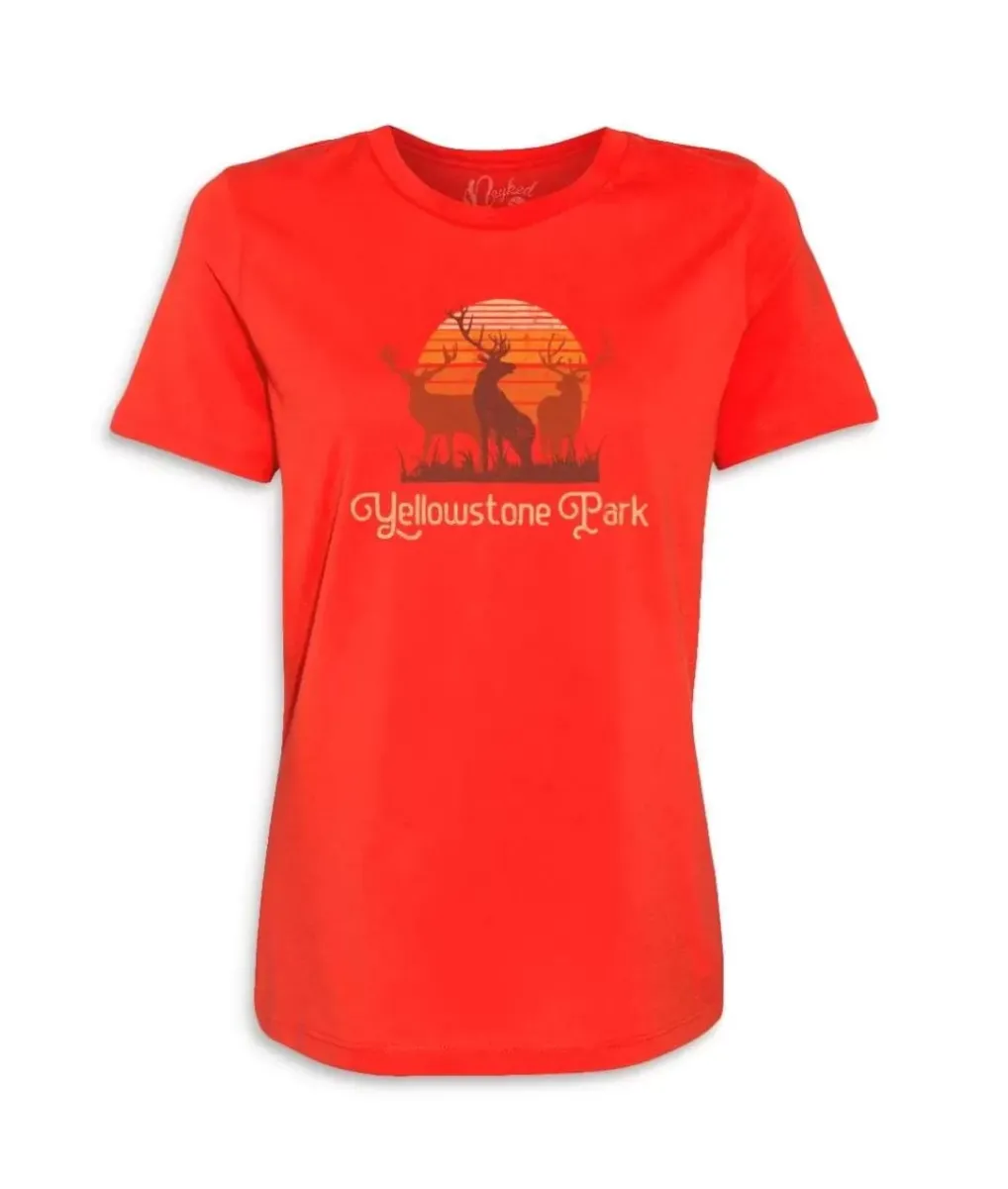 Sale Nayked Apparel Women'S Ridiculously Soft Graphic Tee | Yellowstone Park
