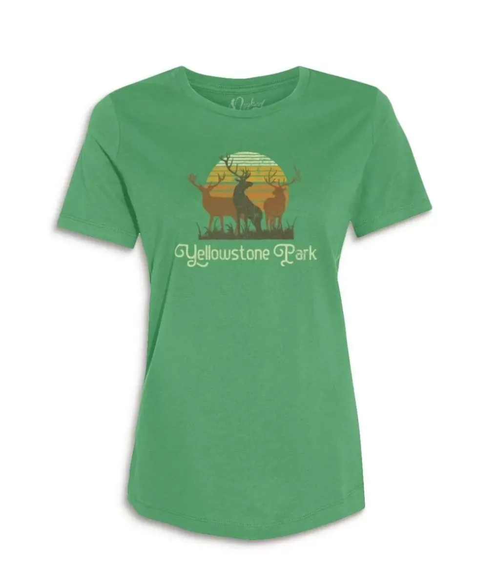 Sale Nayked Apparel Women'S Ridiculously Soft Graphic Tee | Yellowstone Park