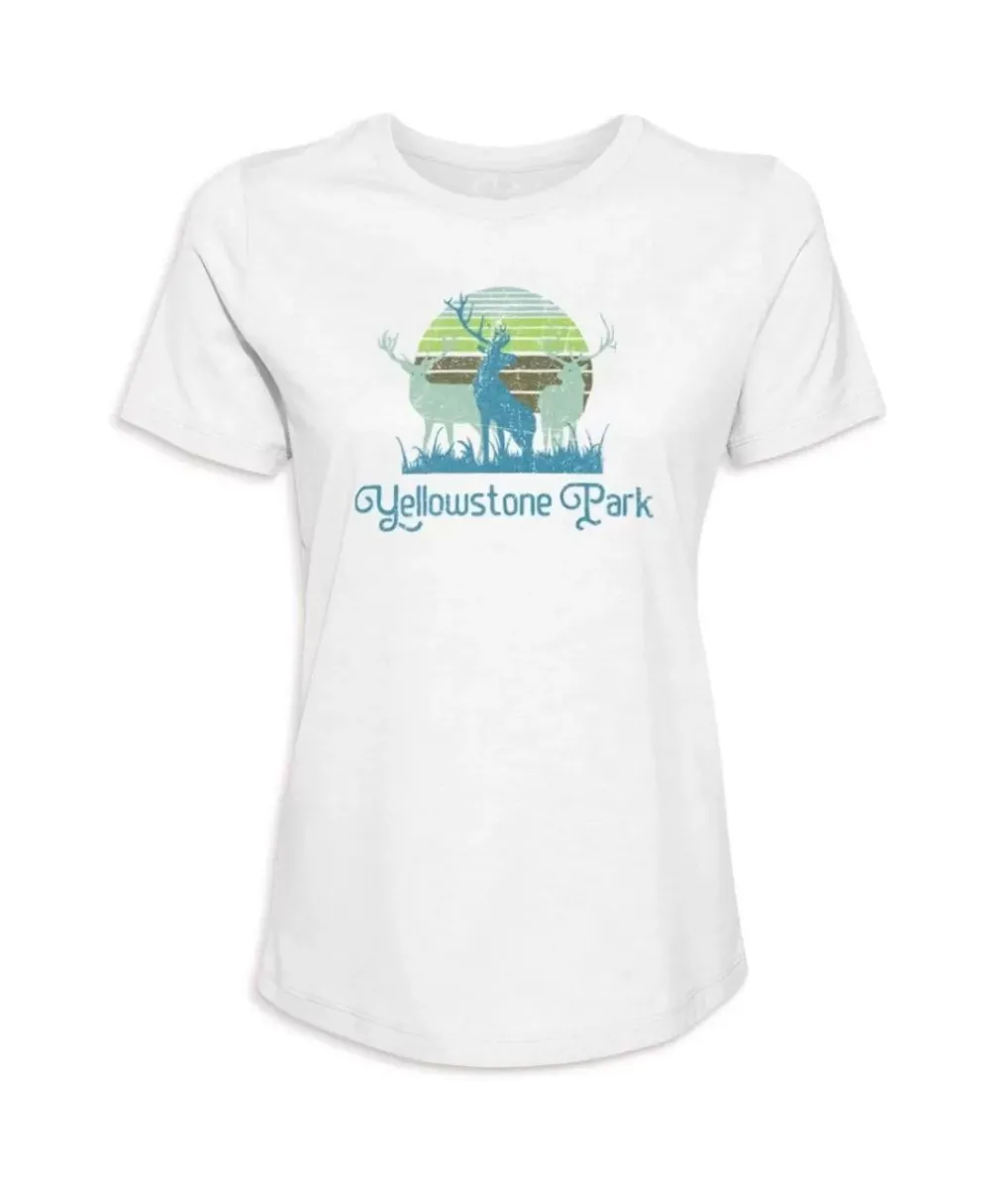 Sale Nayked Apparel Women'S Ridiculously Soft Graphic Tee | Yellowstone Park