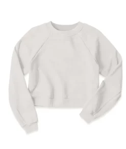 Clearance Nayked Apparel Women'S Ridiculously Soft Raglan Abbreviated Crop Pullover