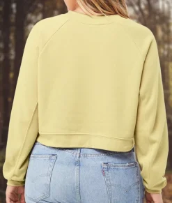 Clearance Nayked Apparel Women'S Ridiculously Soft Raglan Abbreviated Crop Pullover