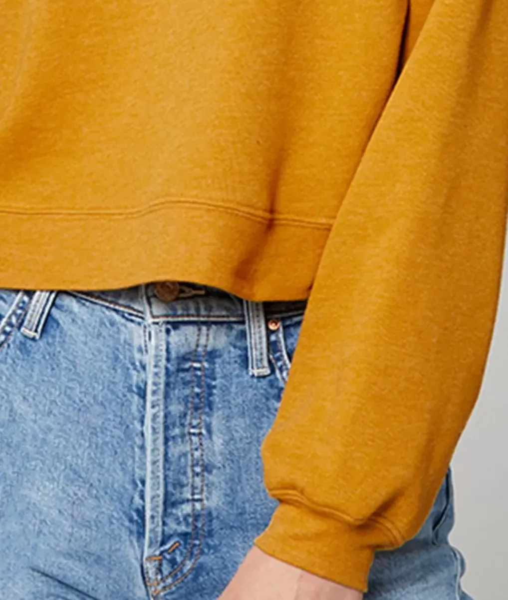 Clearance Nayked Apparel Women'S Ridiculously Soft Raglan Abbreviated Crop Pullover