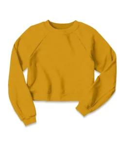 Clearance Nayked Apparel Women'S Ridiculously Soft Raglan Abbreviated Crop Pullover