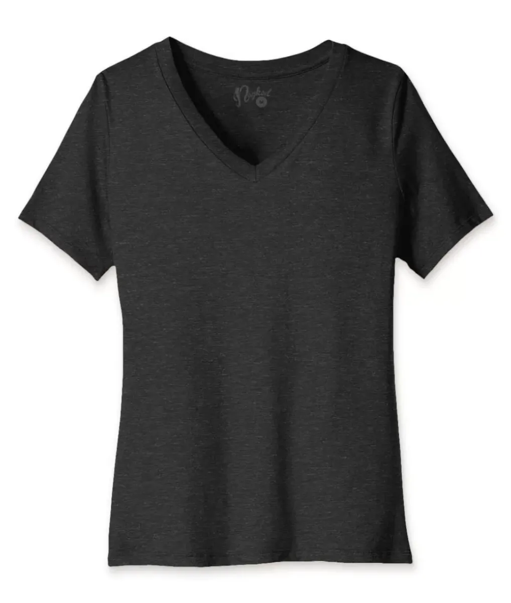 Best Nayked Apparel Women'S Ridiculously Soft Relaxed Fit V-Neck T-Shirt