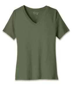 Fashion Nayked Apparel Women'S Ridiculously Soft Relaxed Fit 100% Cotton V-Neck T-Shirt