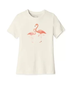 Fashion Nayked Apparel Women'S Ridiculously Soft Lightweight Graphic Tee | Pink Flamingos