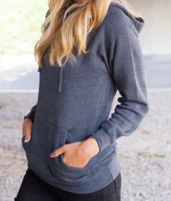 Discount Nayked Apparel Women'S Ridiculously Soft Boyfriend Raglan Sleeve Hooded Pullover Sweatshirt