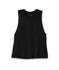 Sale Nayked Apparel Women'S Ridiculously Soft Cropped Racerback Muscle Tank