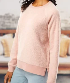 Best Nayked Apparel Women'S Snuggly Soft Reverse Fleece Sweatshirt