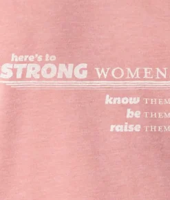 Clearance Nayked Apparel Women'S Soft Burnout French Terry Graphic Pullover | Here'S To Strong Women