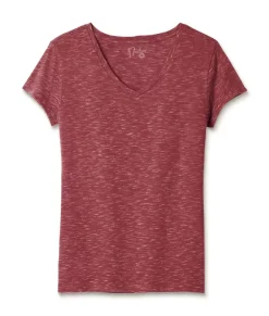 New Nayked Apparel Women'S Soft Lightweight Marled V-Neck T-Shirt