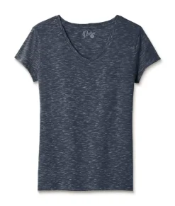 New Nayked Apparel Women'S Soft Lightweight Marled V-Neck T-Shirt