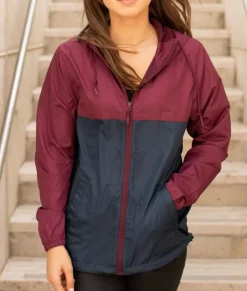 New Nayked Apparel Women'S Soft Lightweight Oversized Full-Zip Windbreaker Jacket