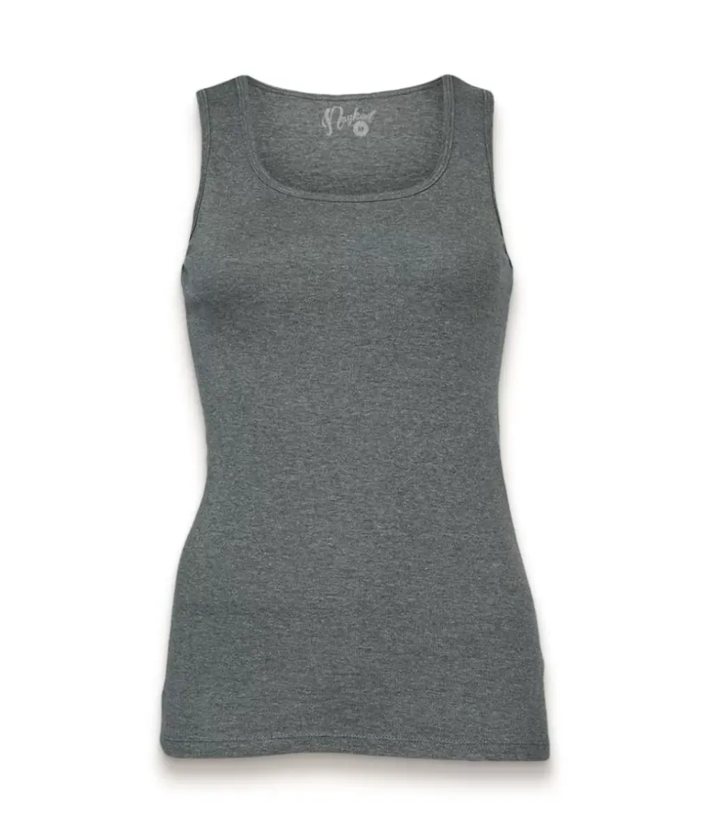 New Nayked Apparel Women'S Soft Micro Ribbed Tank