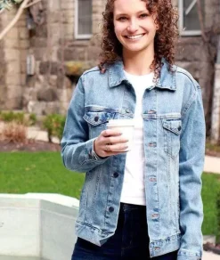 Discount Nayked Apparel Women'S Soft Oversized Vintage Denim Jacket