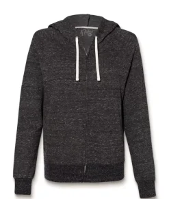 Best Nayked Apparel Women'S Soft Snow Heather French Terry Full-Zip Hoodie