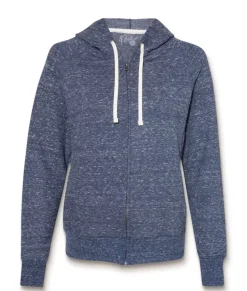 Best Nayked Apparel Women'S Soft Snow Heather French Terry Full-Zip Hoodie