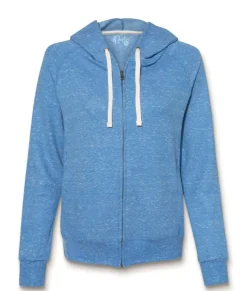 Best Nayked Apparel Women'S Soft Snow Heather French Terry Full-Zip Hoodie