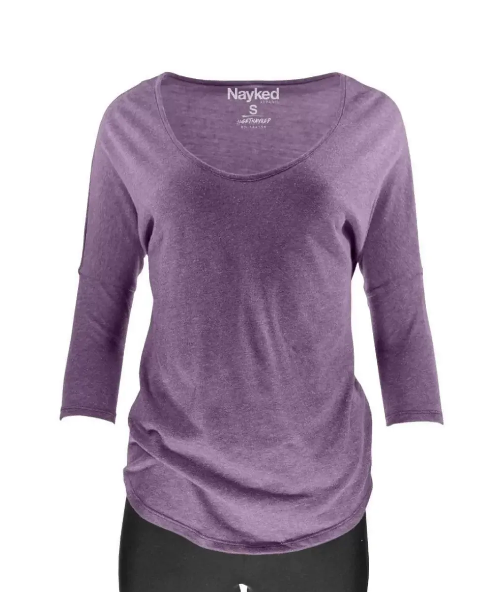 Fashion Nayked Apparel Women'S Vintage Dolman Scoop T-Shirt