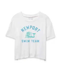 Hot Nayked Apparel Women'S Vintage Graphic Crop T-Shirt | Newport