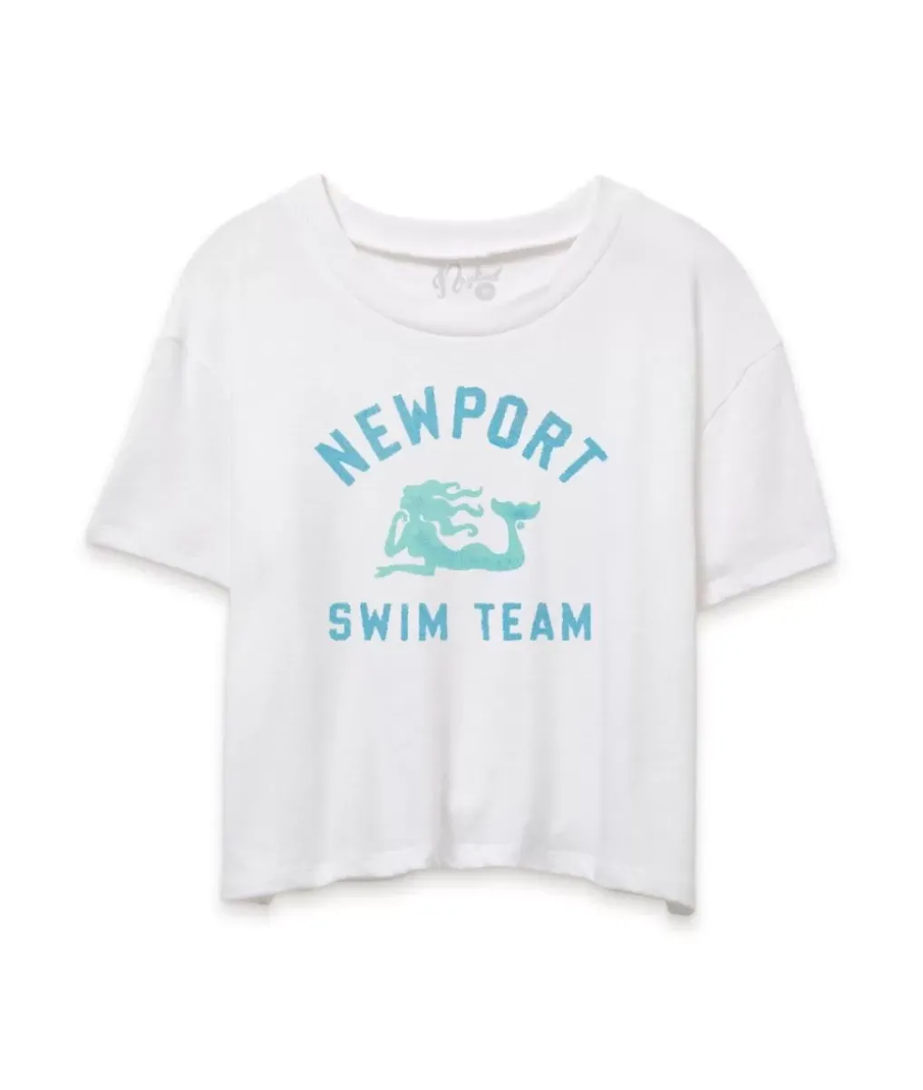Hot Nayked Apparel Women'S Vintage Graphic Crop T-Shirt | Newport