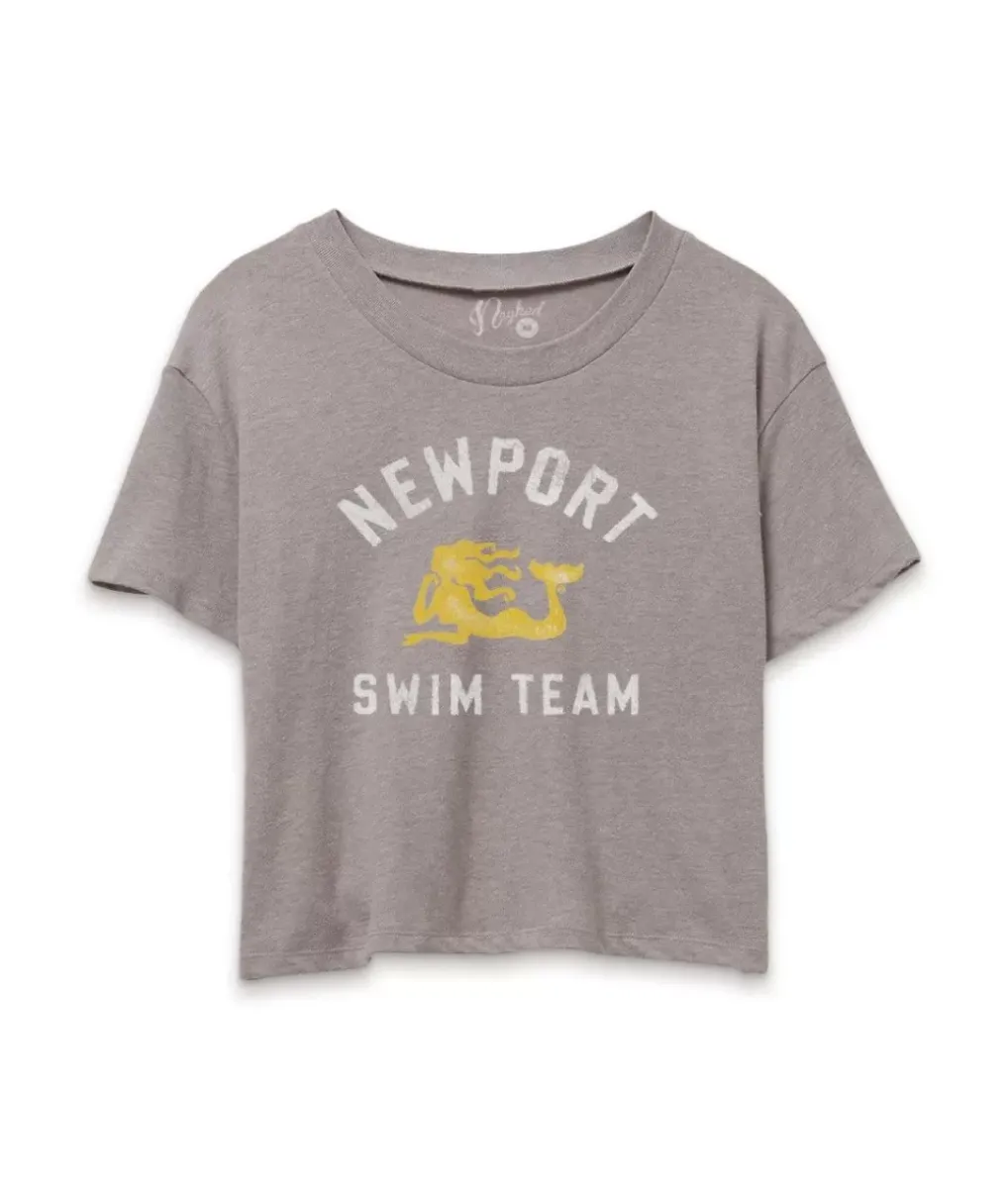 Hot Nayked Apparel Women'S Vintage Graphic Crop T-Shirt | Newport